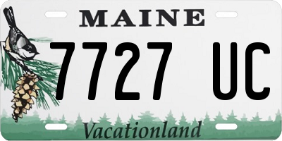 ME license plate 7727UC