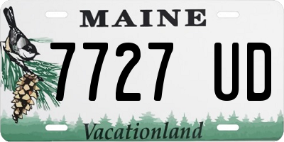 ME license plate 7727UD