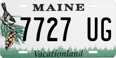 ME license plate 7727UG