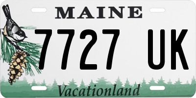 ME license plate 7727UK