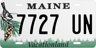 ME license plate 7727UN