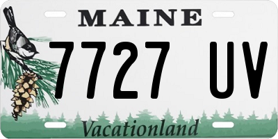 ME license plate 7727UV