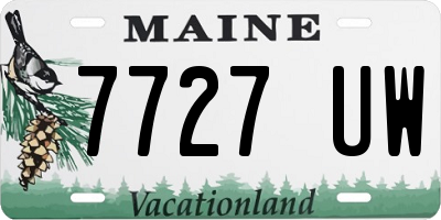 ME license plate 7727UW