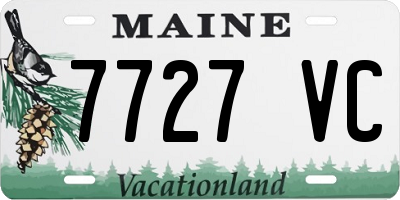 ME license plate 7727VC