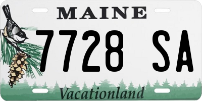 ME license plate 7728SA