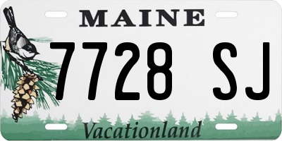 ME license plate 7728SJ