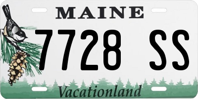 ME license plate 7728SS