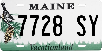 ME license plate 7728SY