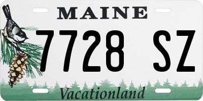 ME license plate 7728SZ