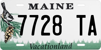 ME license plate 7728TA