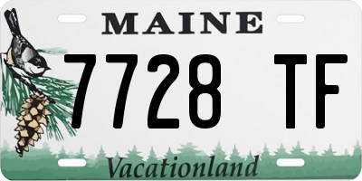 ME license plate 7728TF