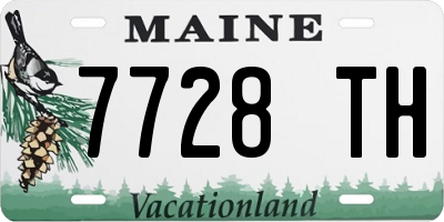 ME license plate 7728TH