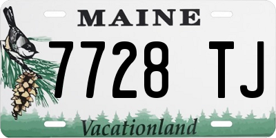 ME license plate 7728TJ