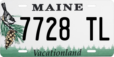 ME license plate 7728TL