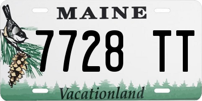 ME license plate 7728TT