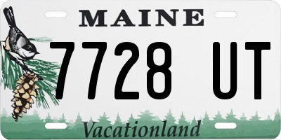 ME license plate 7728UT