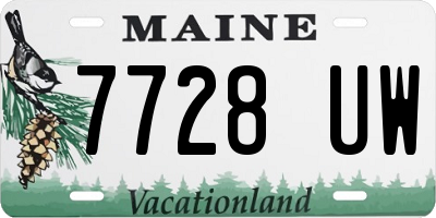 ME license plate 7728UW