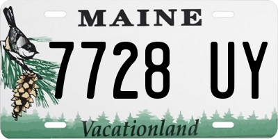 ME license plate 7728UY