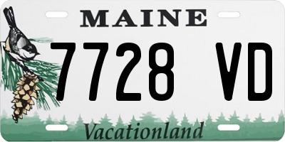 ME license plate 7728VD
