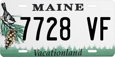 ME license plate 7728VF