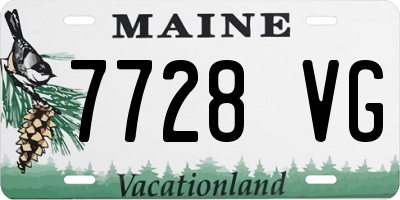 ME license plate 7728VG