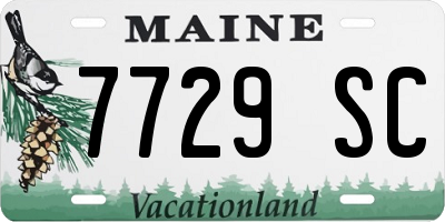 ME license plate 7729SC