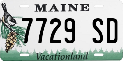 ME license plate 7729SD