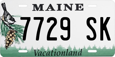 ME license plate 7729SK