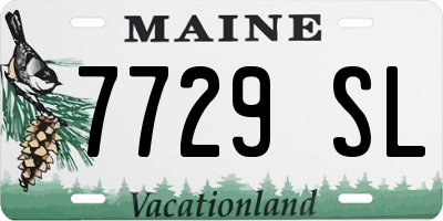 ME license plate 7729SL