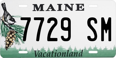 ME license plate 7729SM