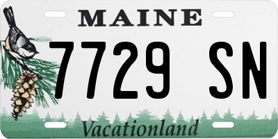 ME license plate 7729SN