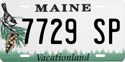 ME license plate 7729SP