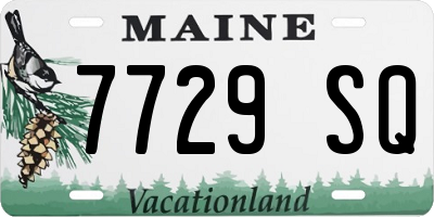 ME license plate 7729SQ