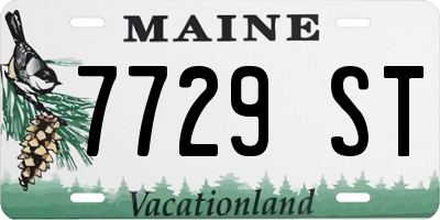 ME license plate 7729ST
