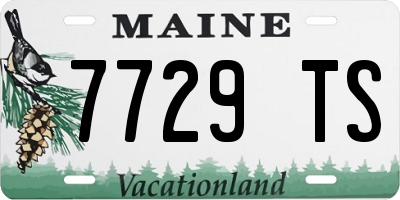 ME license plate 7729TS