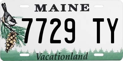ME license plate 7729TY