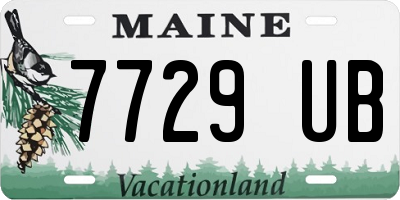 ME license plate 7729UB
