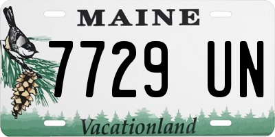ME license plate 7729UN
