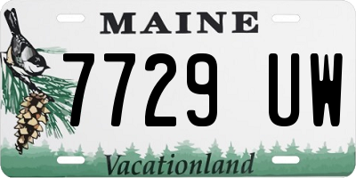 ME license plate 7729UW