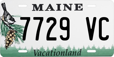 ME license plate 7729VC