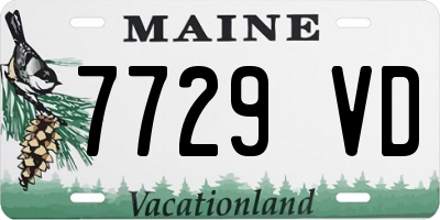 ME license plate 7729VD