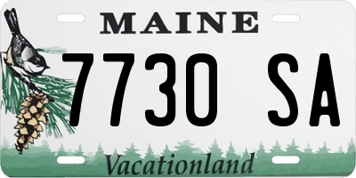 ME license plate 7730SA