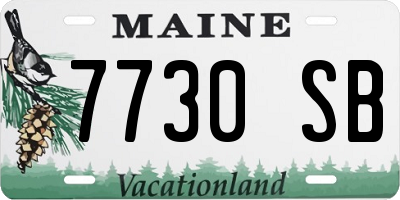 ME license plate 7730SB