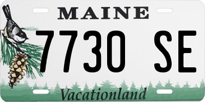 ME license plate 7730SE