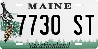 ME license plate 7730ST