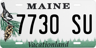 ME license plate 7730SU