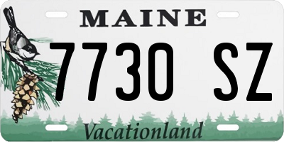 ME license plate 7730SZ