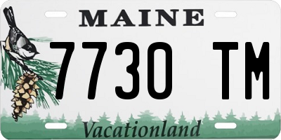 ME license plate 7730TM