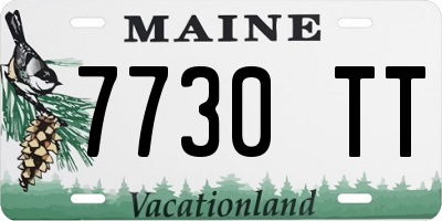 ME license plate 7730TT