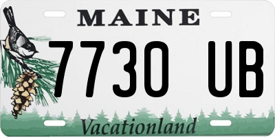 ME license plate 7730UB
